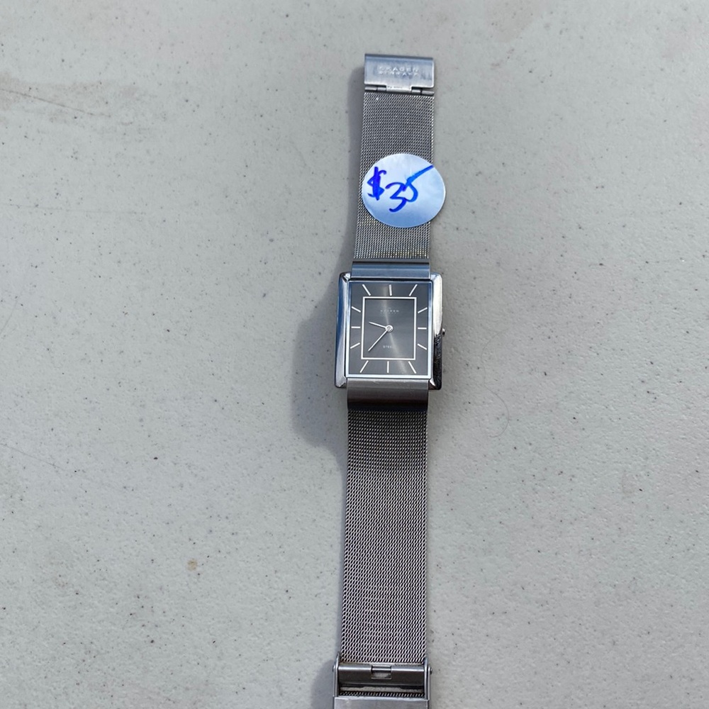 EUC Skagen Watch - Silver Tank Watch